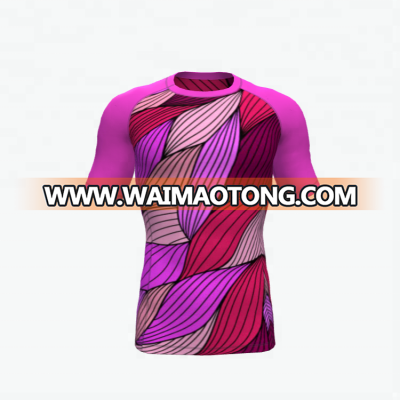 Excellent Quality custom Blank OEM short sleeve rashguard custom mma rash guard underwear