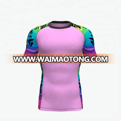 Factory directly selling customize fitness crop sublimated custom mma rashguard toddler cropped rash guard